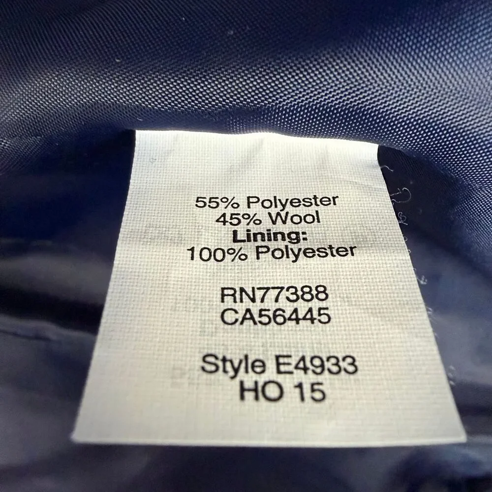 J. Crew City Coat 10 Blue Tweed Wool Blend Full Zip - Picture 11 of 11